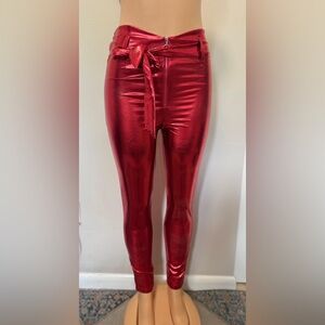Like an Angel Shimmering Scarlet Leggings
